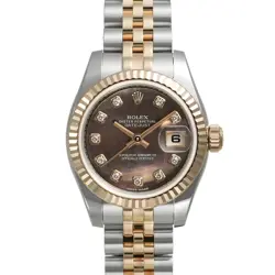 ROLEX DATEJUST BLACK SHELL DIAMOND 179171NG TO212846