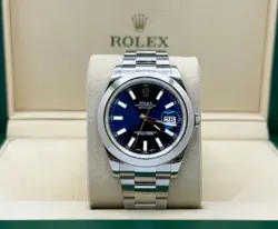 ROLEX DATEJUST II 116300 41MM BLUE DIAL STAINLESS STEEL BOX