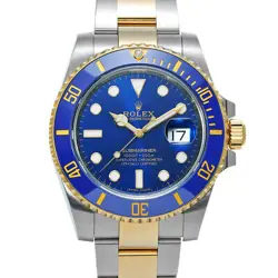 USED ROLEX SUBMARINER DATE 116613LB BLUE CASE: 40×40MM MEN'S WATCH #107015