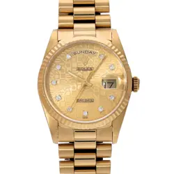 ROLEX DAY-DATE 18238G CHAMPAGNE COMPUTER/DIAMOND WATCH 676860