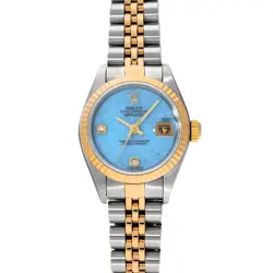 ROLEX DATEJUST 79173 BLUE JEDITE WATCH 676808