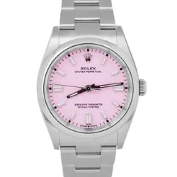 NEW 2025 PAPERS ROLEX OYSTER PERPETUAL 36 CANDY PINK 36MM STEEL 126000 WATCH BOX