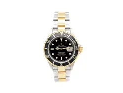 ROLEX SUBMARINER 16613 TWO TONE BLACK DIAL AUTOMATIC WATCH