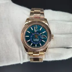 NEW ROLEX SKY-DWELLER 42 MM STEEL BLUE DIAL OYSTER BRACELET EVEROSE COLOR - SET