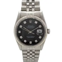 ROLEX 16234G DATEJUST BLACK #KN226
