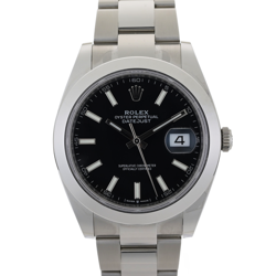 ROLEX DATEJUST 126300 BLACK DIAL 41MM AUTOMATIC MEN'S WATCH + BOX & PAPERS