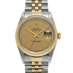 ROLEX DATEJUST 16233 CHAMPAGNE DIAL 36MM MENS 1992 ORIGINAL CONDITION