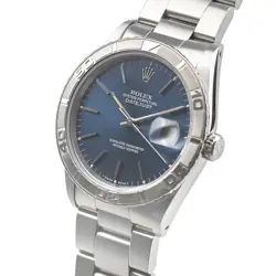 ROLEX DATEJUST 16264 MENS AUTOMATIC STAINLESS STEEL & WHITE GOLD 36MM BLUE DIA