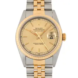 ROLEX DATEJUST 16233 TWO-TONE WATCH STAINLESS STEEL & GOLD USED