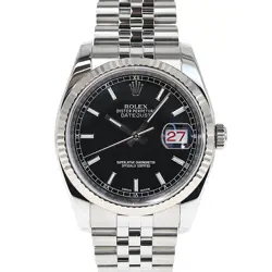 ROLEX DATEJUST 116234 MEN'S WATCH BLACK DIAL SAPPHIRE CRYSTAL STAINLESS STEEL