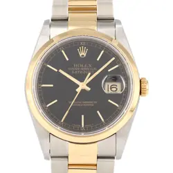 ROLEX DATEJUST 16203 SS OYSTER BRACELET SMOOTH BEZEL AUTOMATIC WATCH