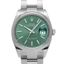 ROLEX DATEJUST 36MM MEN'S WATCH 126200 GREEN DIAL MINT USED