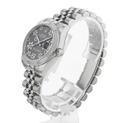 ROLEX DATEJUST 31 STAINLESS STEEL & WHITE GOLD GRAY DIAL 6A USED