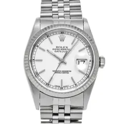 ROLEX DATEJUST 16234 S WHITE MEN'S WATCH, 30 YEARS, CAL.3100, 100M WATERPROOF