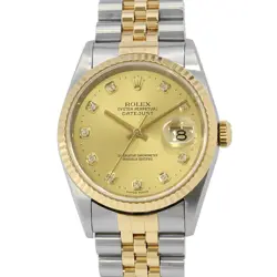 ROLEX DATEJUST 16233 MEN'S WATCH CHAMPAGNE GOLD DIAL GUARANTEED