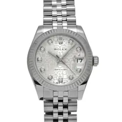 ROLEX DATEJUST 178274G UNISEX SILVER DIAL DIAMOND SS AUTOMATIC WATCH