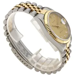 ROLEX DATEJUST 16233G MEN'S DIAMOND WATCH STAINLESS STEEL & 18K GOLD, USED