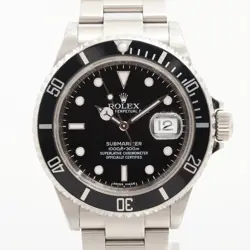 ROLEX SUBMARINER 16610T SS SS AT BLACK DIAL 1 EXTRA LINK