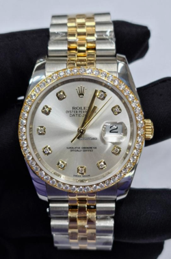 ROLEX DATEJUST 36MM 116243 DIAMOND DIAL & DIAMOND BEZEL. PREOWNED. B15806