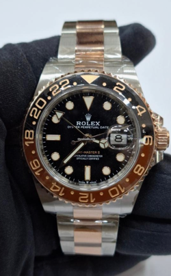 ROLEX GMT-MASTER II ROOTBEER 126711CHNR STEEL & ROSE GOLD. PREOWNED 2021