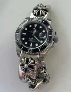 ROLEX CHROME HEARTS WATCH BAND STERLING SILVER