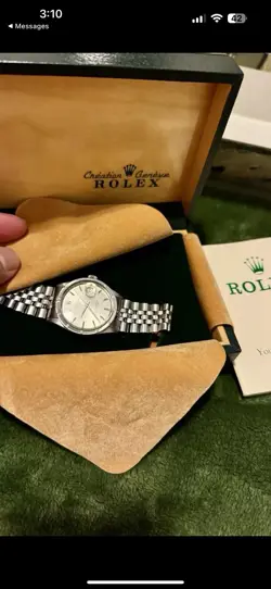 Rolex Oyster Datejust 1501 Silver Jubilee Bracelet with Silver Bezel