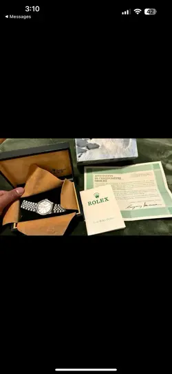 Rolex Oyster Datejust 1501 Silver Jubilee Bracelet with Silver Bezel