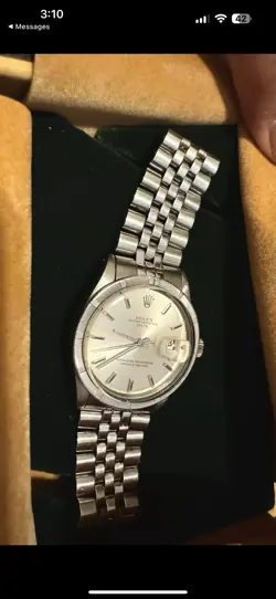 Rolex Oyster Datejust 1501 Silver Jubilee Bracelet with Silver Bezel