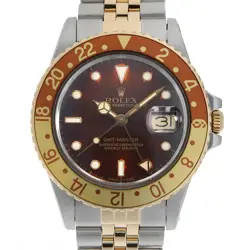ROLEX GMT MASTER 16753 BROWN TROPICAL ALL TRITIUM SINGLE BUCKLE 94 NUMBER SE...