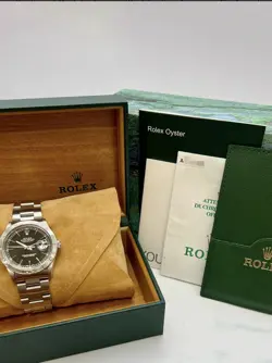 ROLEX DATEJUST TURN-O-GRAPH 116264 36MM BLACK DIAL STAINLESS STEEL BOX PAPER
