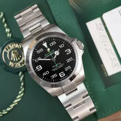 ROLEX AIR-KING 126900 SILVER OYSTER BRACELET WITH SILVER BEZEL MINT 2023