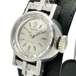 ROLEX ORCHID ANTIQUE VINTAGE OVERHAULED WRISTWATCH K18WG BRASS MANUAL WIND 1960S