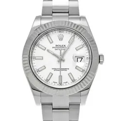 USED ROLEX DATEJUST II 116334 WHITE CASE: 41×41MM MEN'S WATCH #107115