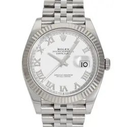 USED ROLEX DATEJUST 126334 WHITE AUTOMATIC CASE: 41.0MM MEN'S WATCH #104015
