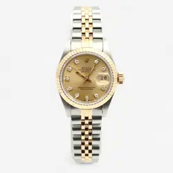 ROLEX DATEJUST 26 WOMEN'S COMBO WATCH AFTERSET DIAMONDS 1995 139988174