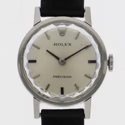 ROLEX 2649 Precision Silver SS/leather MN