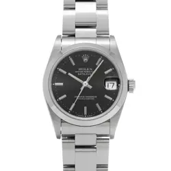 ROLEX DATEJUST 68240 BLACK CASE SIZE 3131MM UNISEX USED WATCH #7127