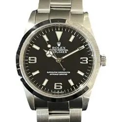 ROLEX EXPLORER 1 114270 BLACK CASE SIZE 36MM MEN'S USED WATCH #71327