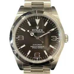 ROLEX EXPLORER 1 214270 BLACK CASE SIZE 38MM MEN'S USED WATCH #72277