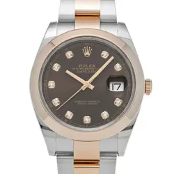 ROLEX DATEJUST 41 126301G BROWN CASE SIZE 4141MM MEN'S USED WATCH #7117