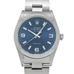ROLEX AIR KING 14000M BLUE CASE SIZE 3434MM MEN'S USED WATCH #71137