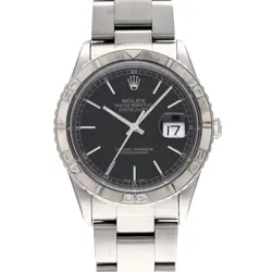 ROLEX DATEJUST THUNDERBIRD 16264 BLACK MEN'S USED WATCH #71277