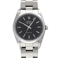ROLEX AIR KING 14000 BLACK CASE SIZE 3434MM MEN'S USED WATCH #71597