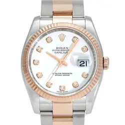 ROLEX 116231G WHITE MEN'S USED WATCH #7237