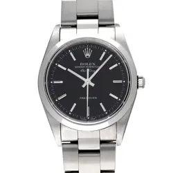 ROLEX AIR KING 14000M BLACK CASE SIZE 3434MM MEN'S USED WATCH #72137