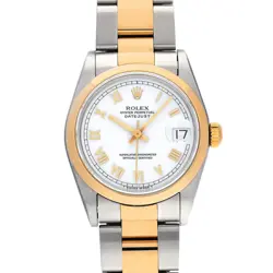 ROLEX DATEJUST 68243 WHITE CASE SIZE 3030MM UNISEX USED WATCH #7117