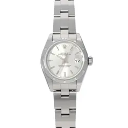 ROLEX OYSTER PERPETUAL DATE 79190 SILVER LADIES USED WATCH #7137