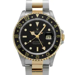 ROLEX GMT-MASTER II 16713 BLACK CASE SIZE 4040MM MEN'S USED WATCH #71137