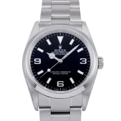 ROLEX 114270 BLACK MEN'S USED WATCH #72327