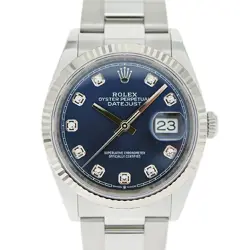 ROLEX DATEJUST 36 126234G BLUE CASE SIZE 36.0MM MEN'S USED WATCH #74107